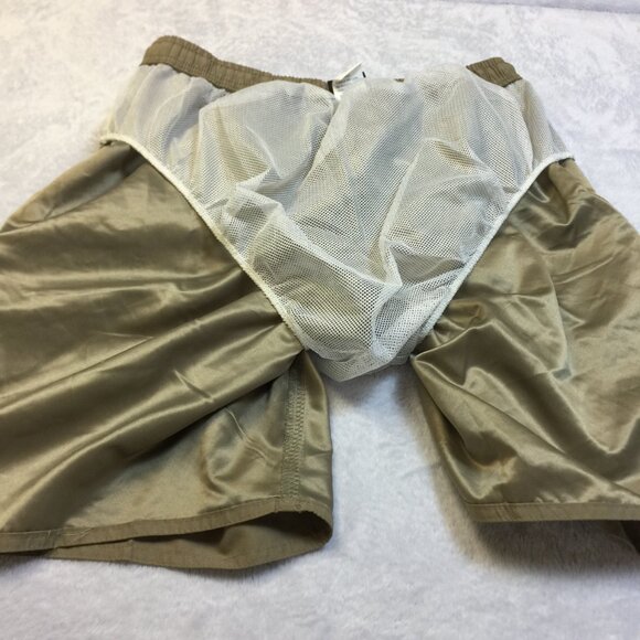 New! Hawaiian Performance Surf Wear Swim Shorts XL Brown Tan Elastic Waist - Picture 3 of 15